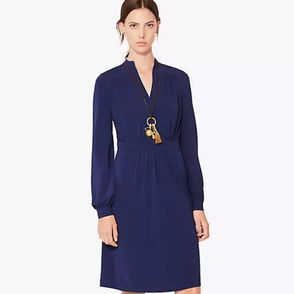 Tory Burch Navy Blue Valentina Tunic Dress Size M - Picture 2 of 8